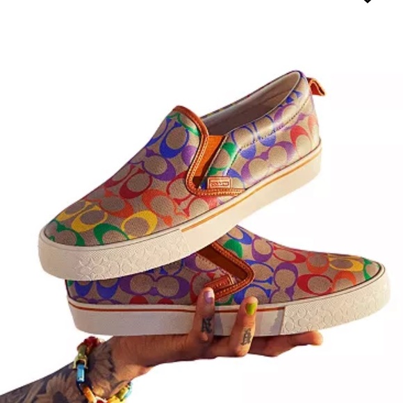 Coach Other - COACH
Men's Skate Rainbow Logo Print Slip-On Sneakers
